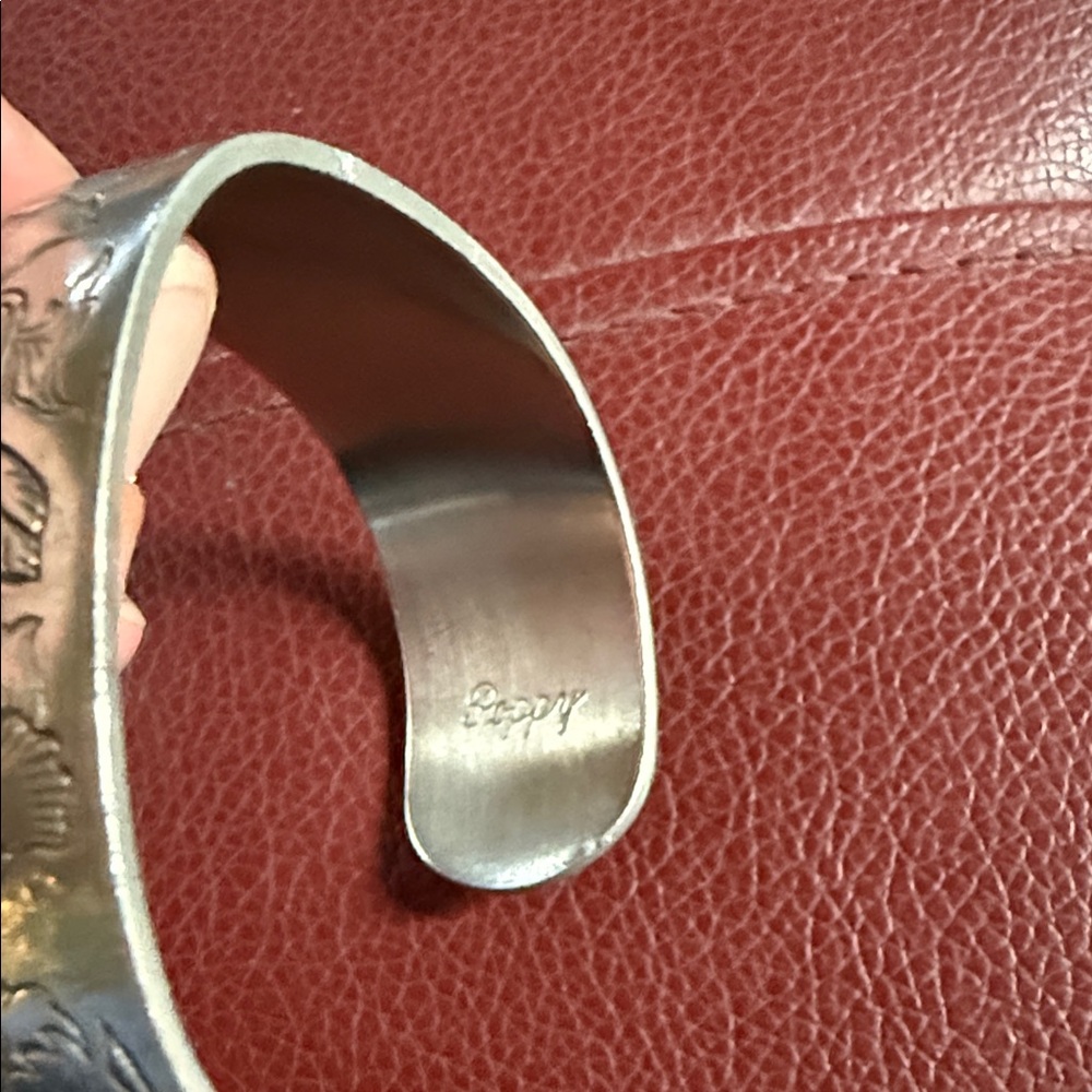 Engraved Silver Cuff Bracelet - image 3